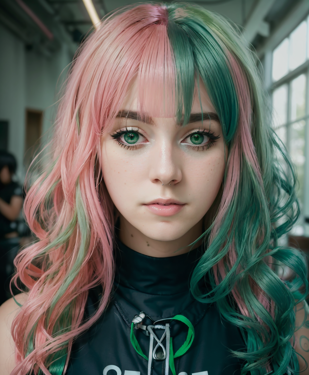 26400-746197301-an award winning portrait of a (hlfcol haired girl with pink and green hair), hyper realistic, detailed, intricate, insane fine.png